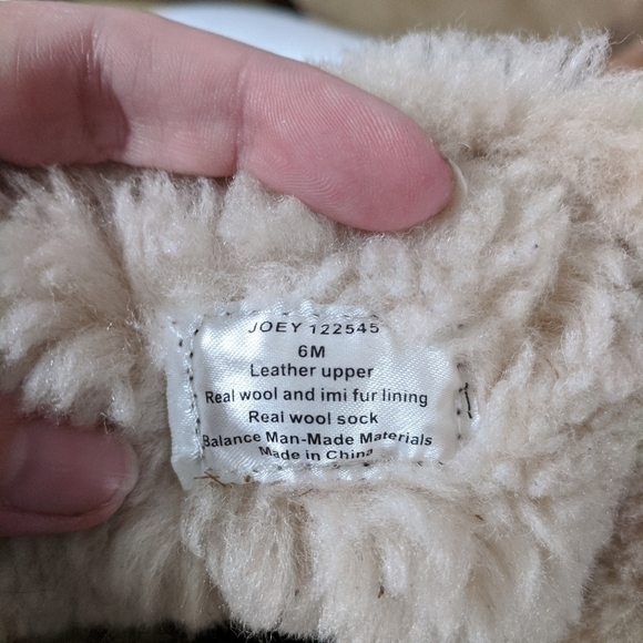 Bjorndal Joey Brown Tan Leather and Wool Sherpa Lined Boots - size 6 - Picture 4 of 7